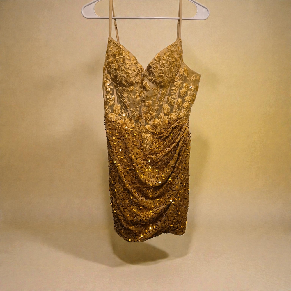Gold Sequin Dress